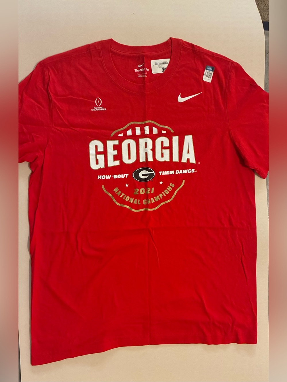 Nike Red Georgia 2021 National Champions Tee